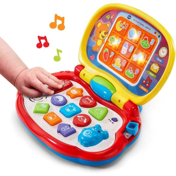 Vtech Brilliant Baby Laptop Interactive Toy For Kids With Lights & Sounds - Picture 4 of 4